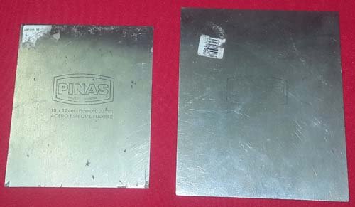 ACERO ESPECIAL FLEXIBLE (lamina, chapa) 12x14x0,35 /0,20