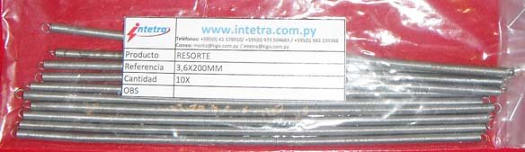 RESORTE 3,6x200mm